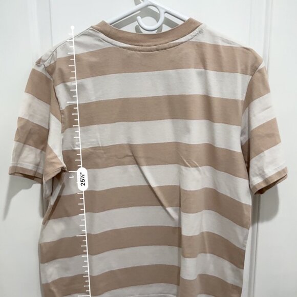 Men's T-shirt, Stripes Brown, size M - Picture 4 of 9